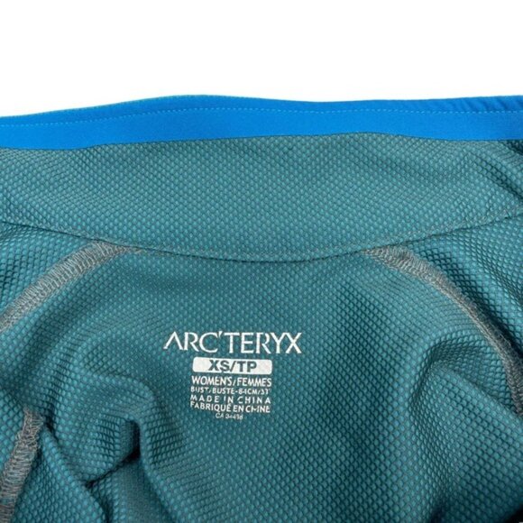 ARC'TERYX Zip Lightweight Pullover Sz XS Blue Turquoise - Picture 6 of 6